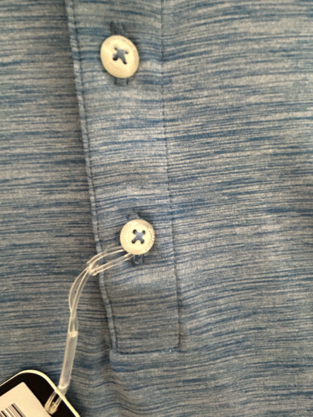 johnnie-O Blue Heathered Polo Shirt - Picture 4 of 4